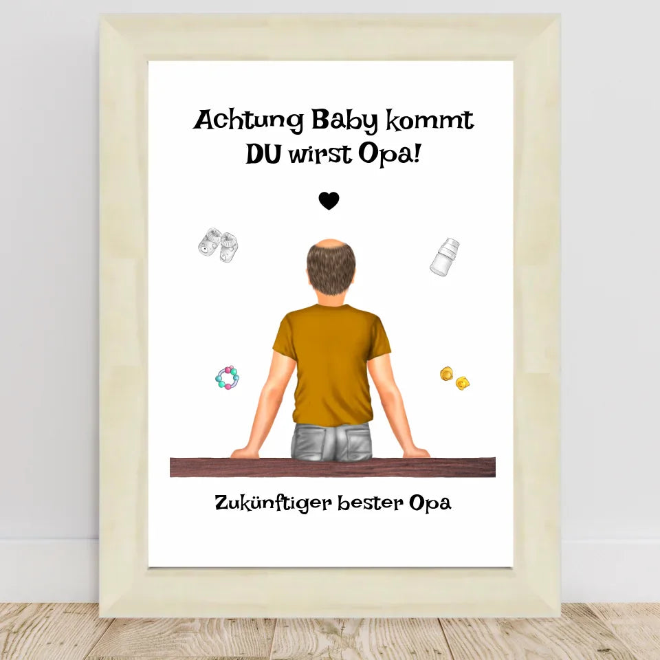 Poster mit Rahmen Hellholz 1