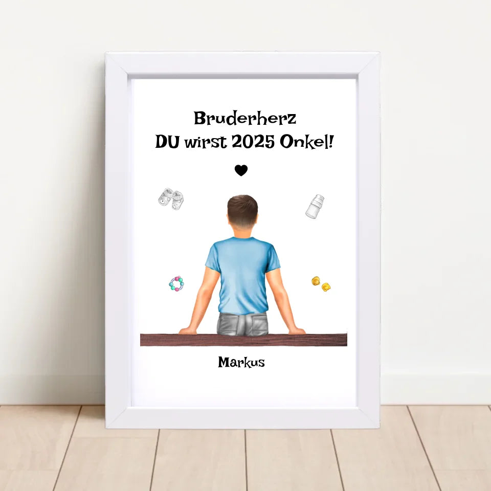 Poster mit Rahmen Weiß