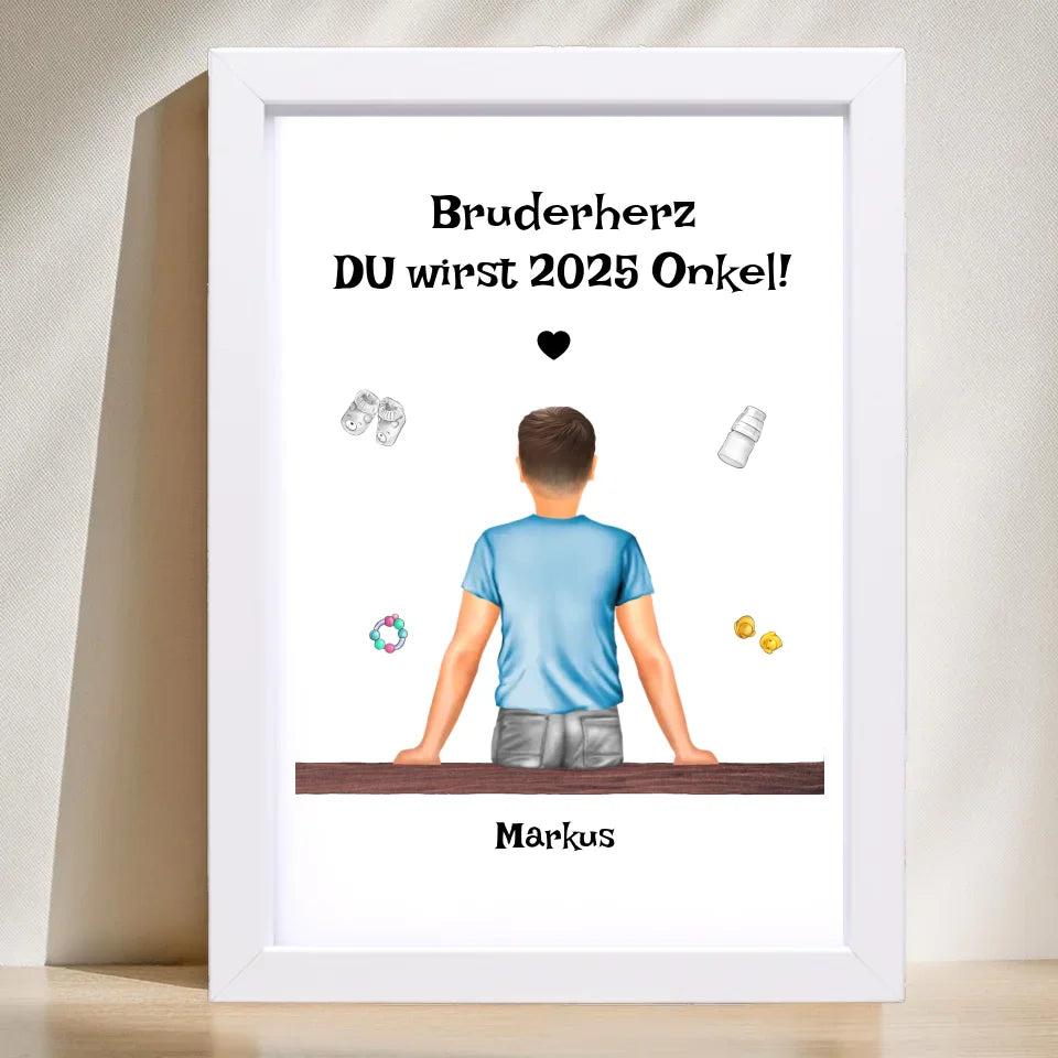 Poster mit Rahmen Weiß 1