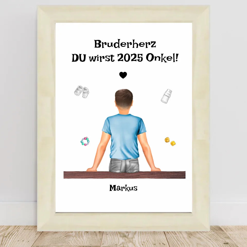 Poster mit Rahmen Hellholz 1