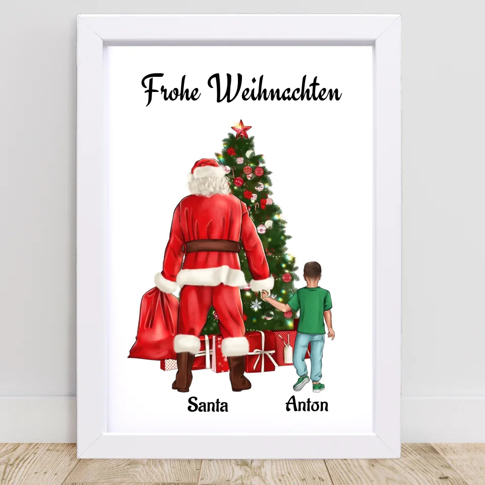 Poster mit Rahmen Weiß 2