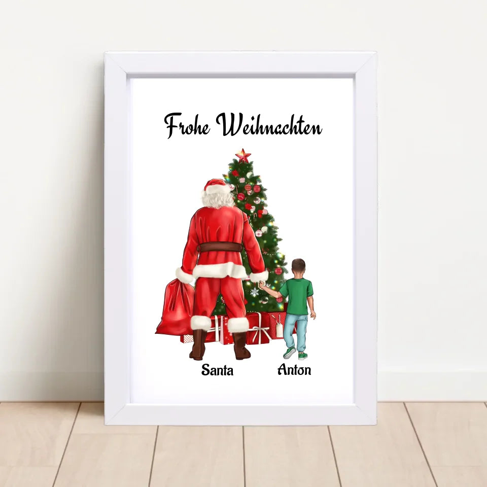 Poster mit Rahmen Weiß