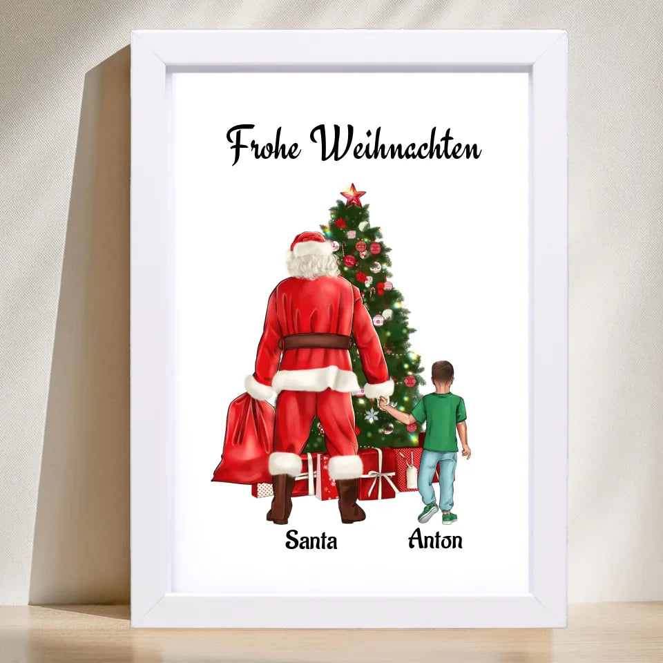 Poster mit Rahmen Weiß 1