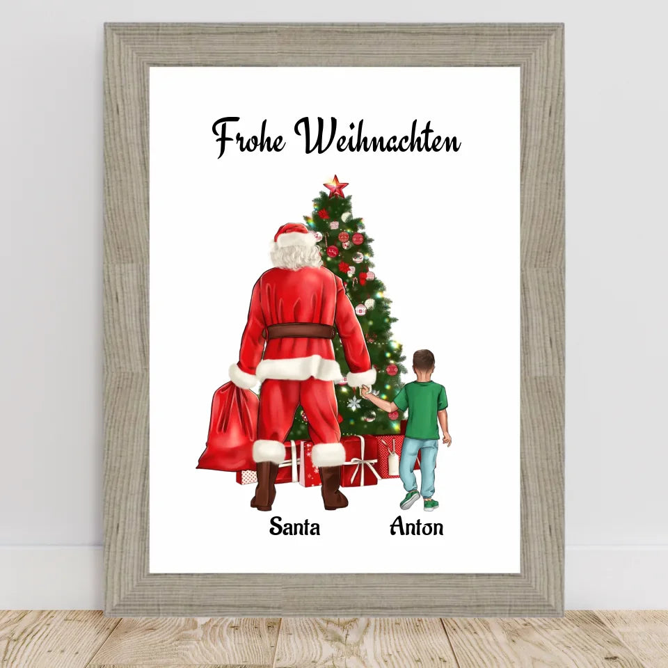 Poster mit Rahmen Beige 2