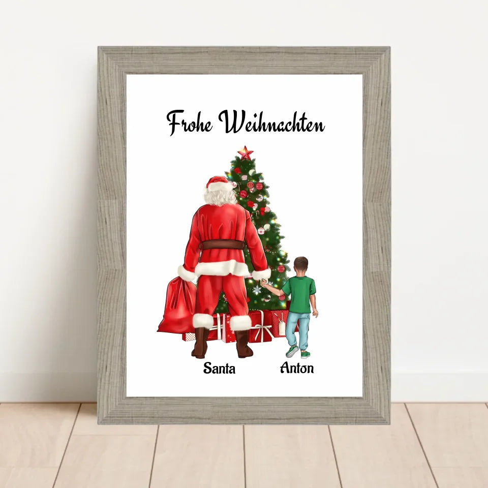 Poster mit Rahmen Beige 1