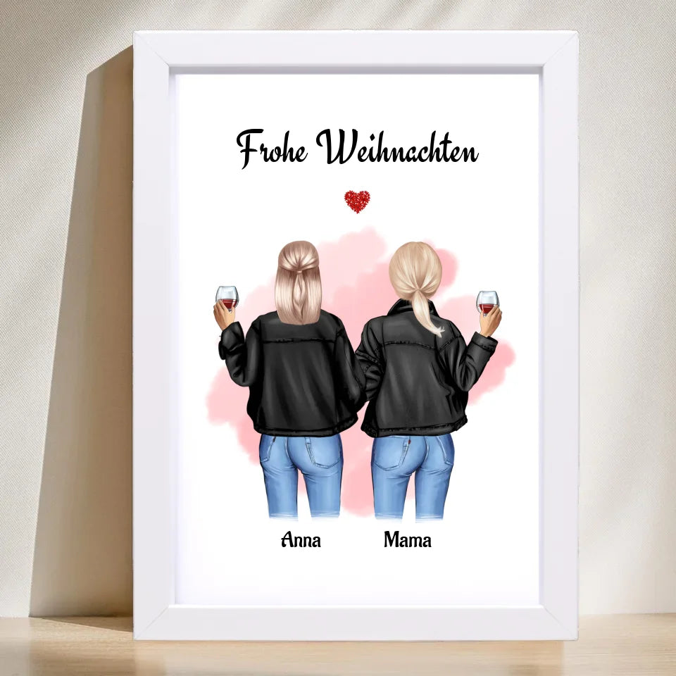 Poster mit Rahmen Weiß 1