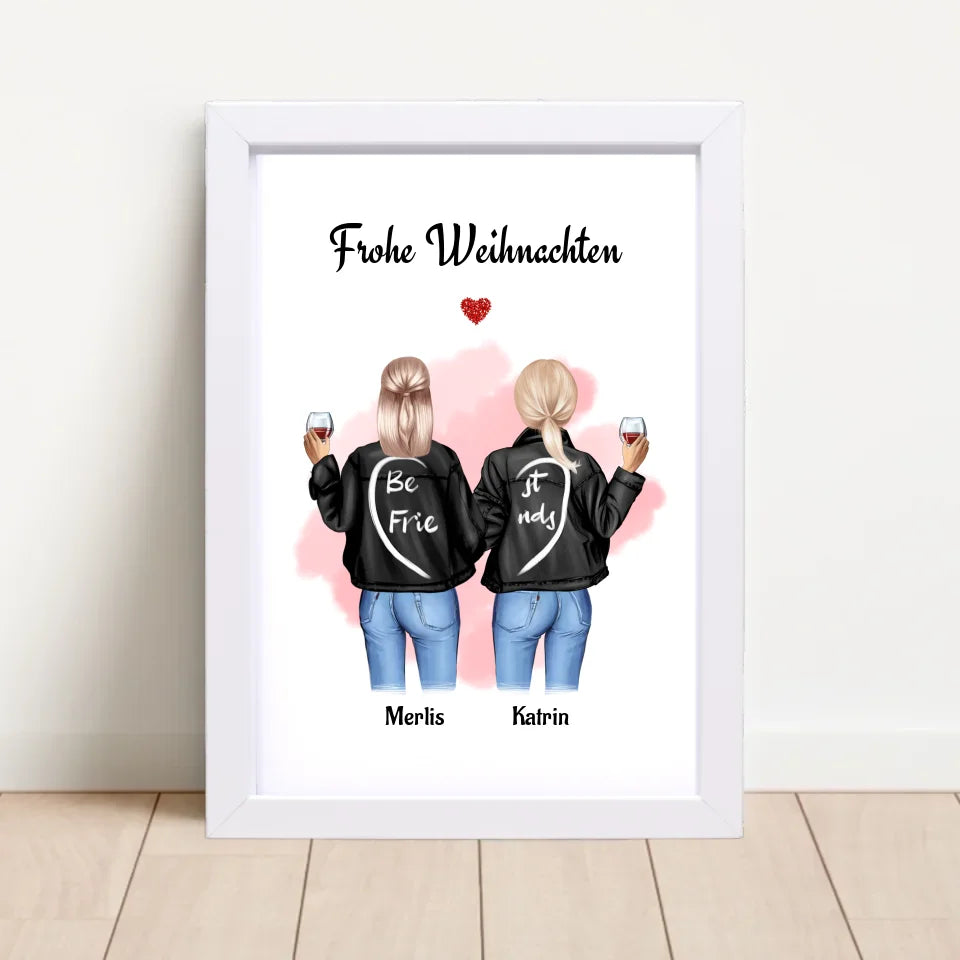 Poster mit Rahmen Weiß