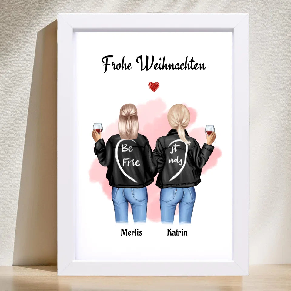 Poster mit Rahmen Weiß 1