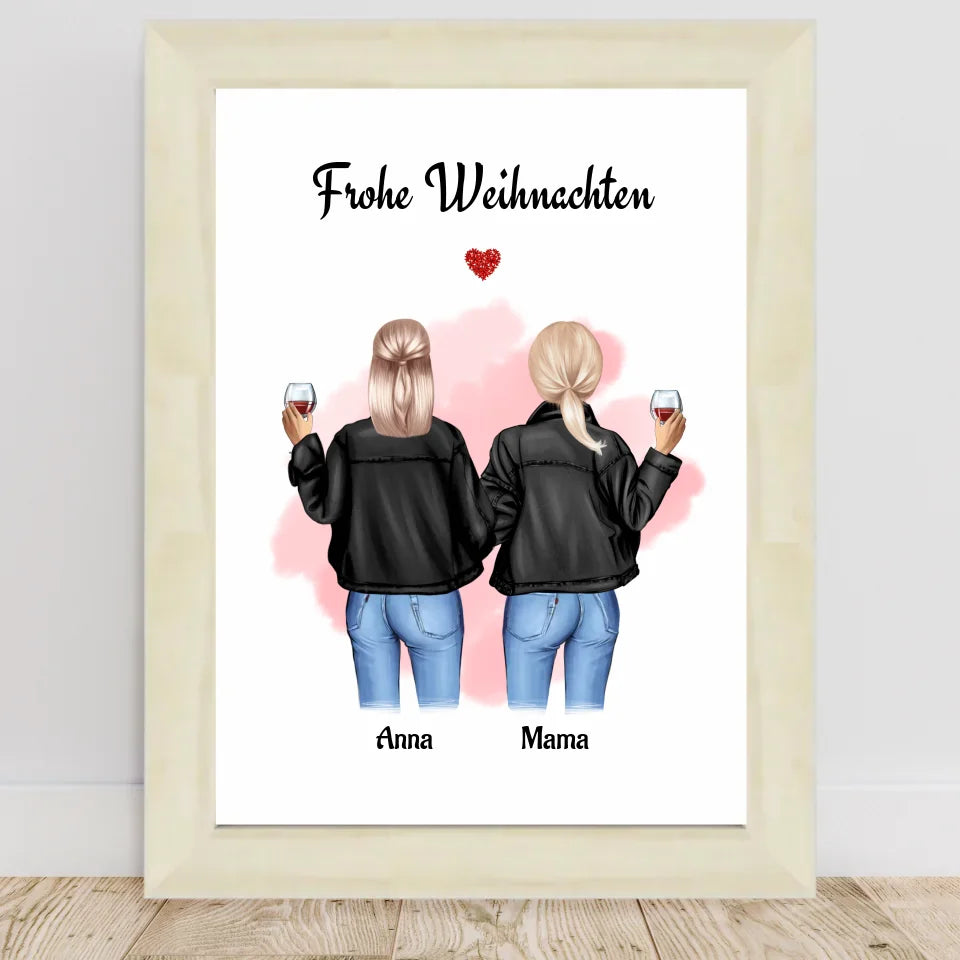Poster mit Rahmen Hellholz 1