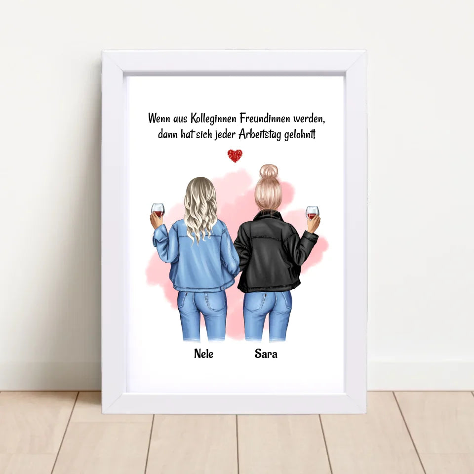 Poster mit Rahmen Weiß