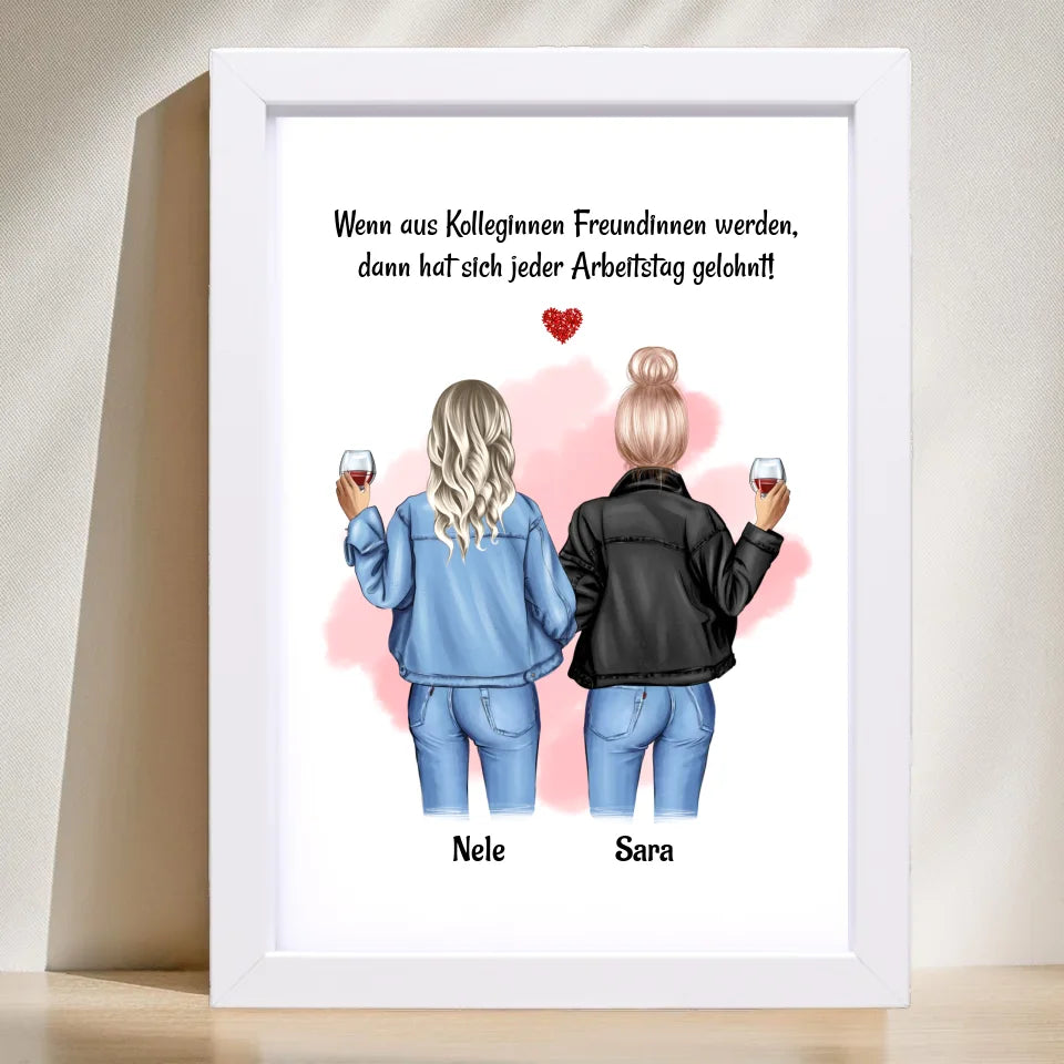Poster mit Rahmen Weiß 1