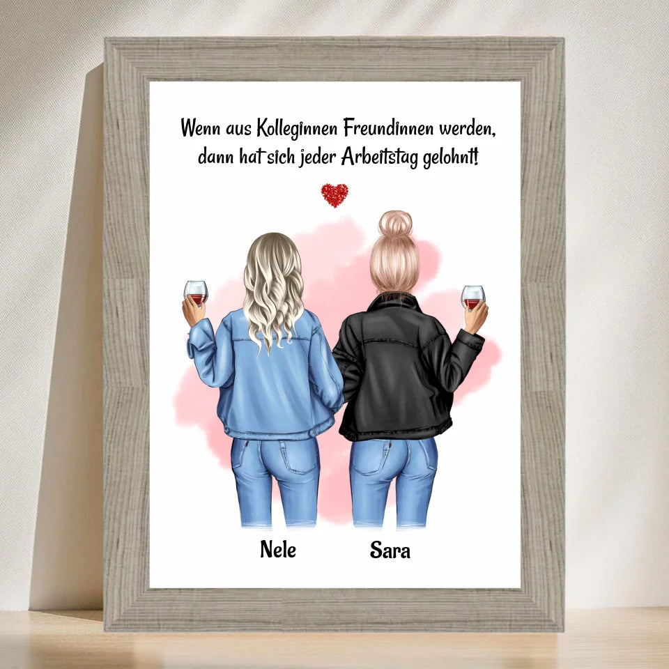 Poster mit Rahmen Beige 3