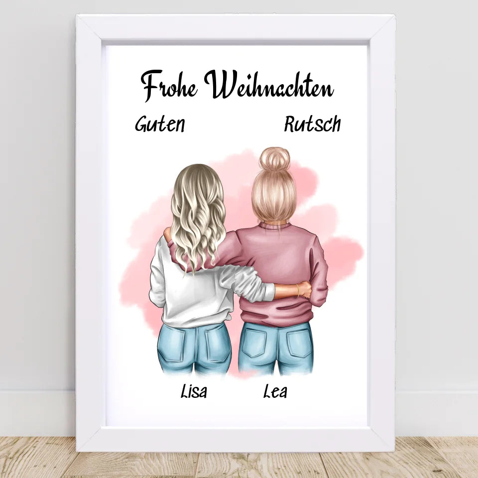 Poster mit Rahmen Weiß 2