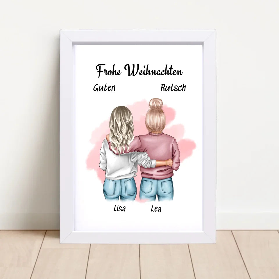 Poster mit Rahmen Weiß
