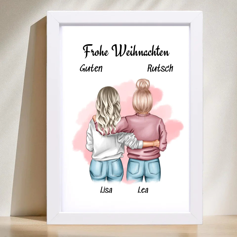 Poster mit Rahmen Weiß 1