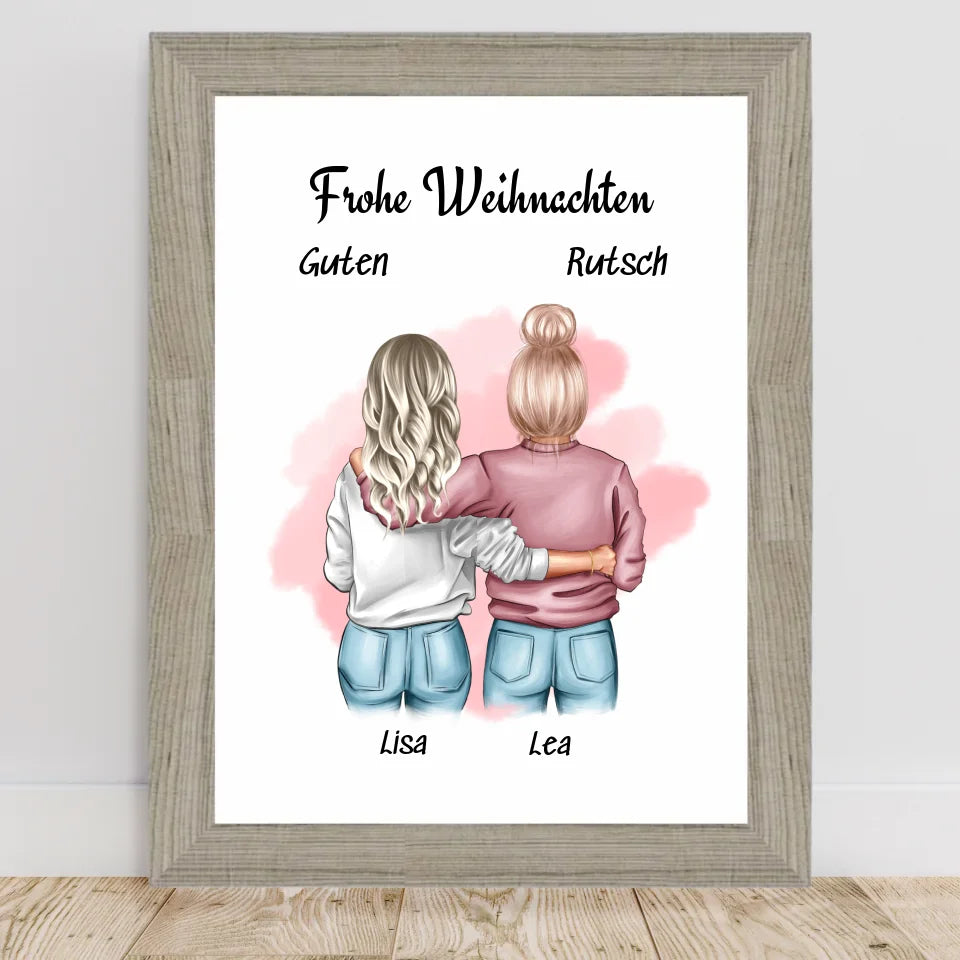 Poster mit Rahmen Beige 2