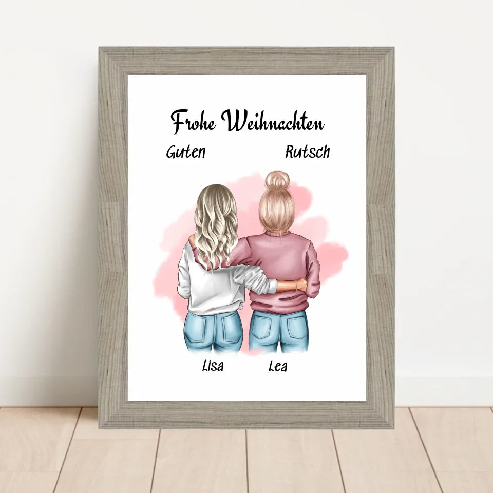 Poster mit Rahmen Beige 1