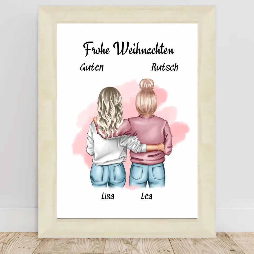 Poster mit Rahmen Hellholz 1