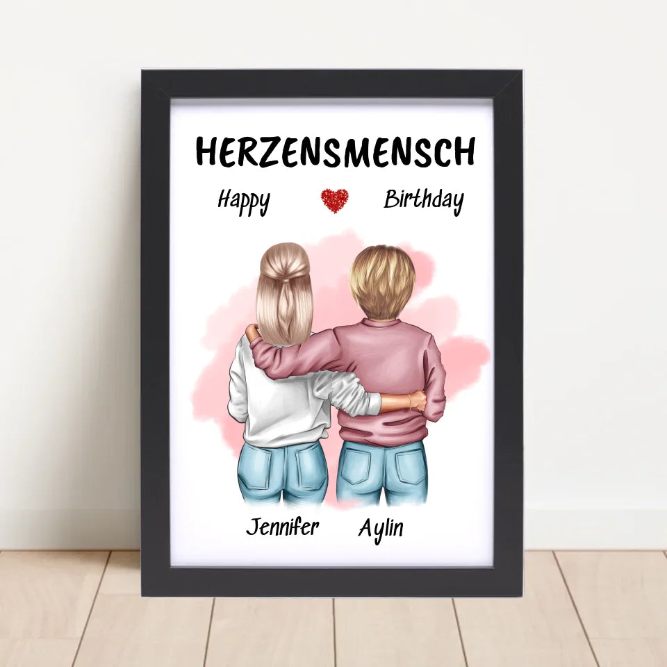 Poster mit Rahmen Schwarz 4
