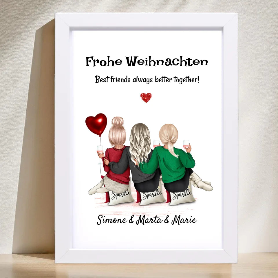 Poster mit Rahmen Weiß 1