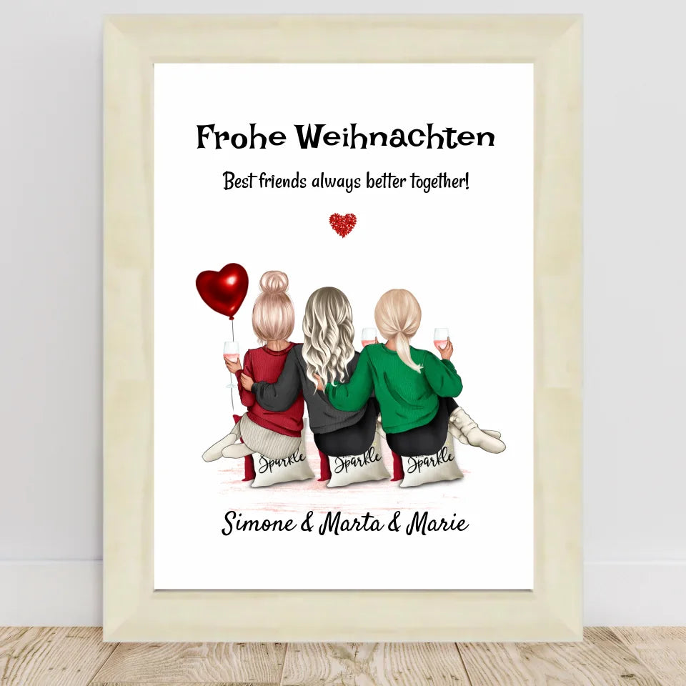 Poster mit Rahmen Hellholz 1