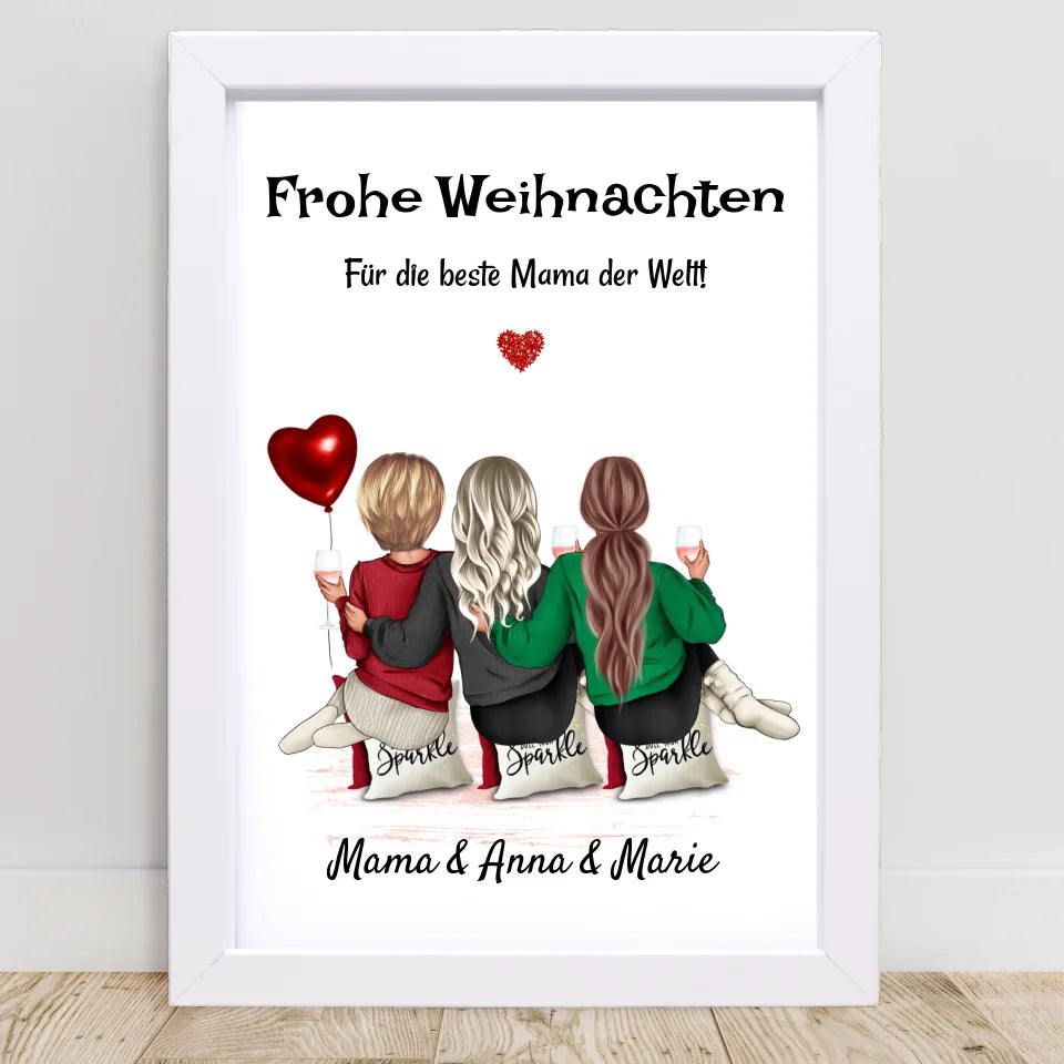 Poster mit Rahmen Weiß 2