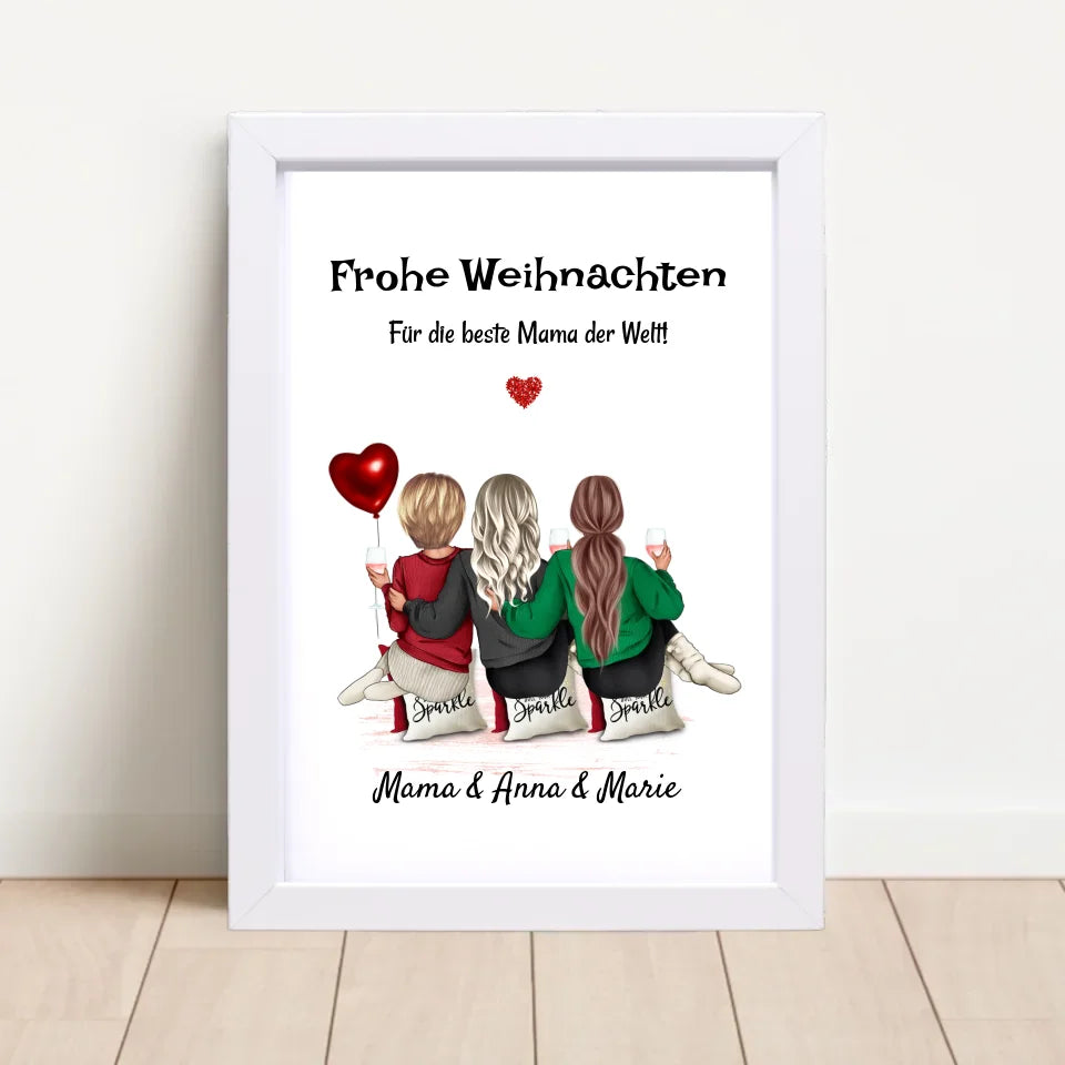 Poster mit Rahmen Weiß