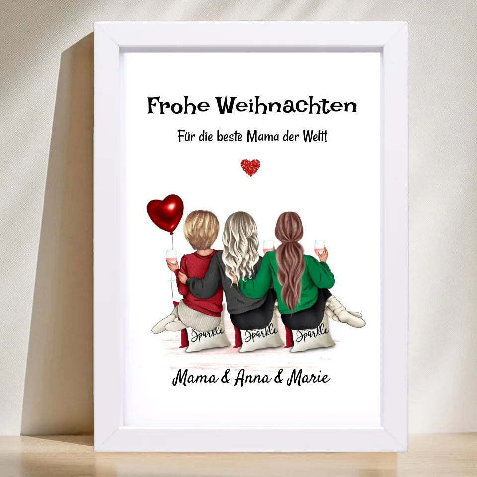 Poster mit Rahmen Weiß 1