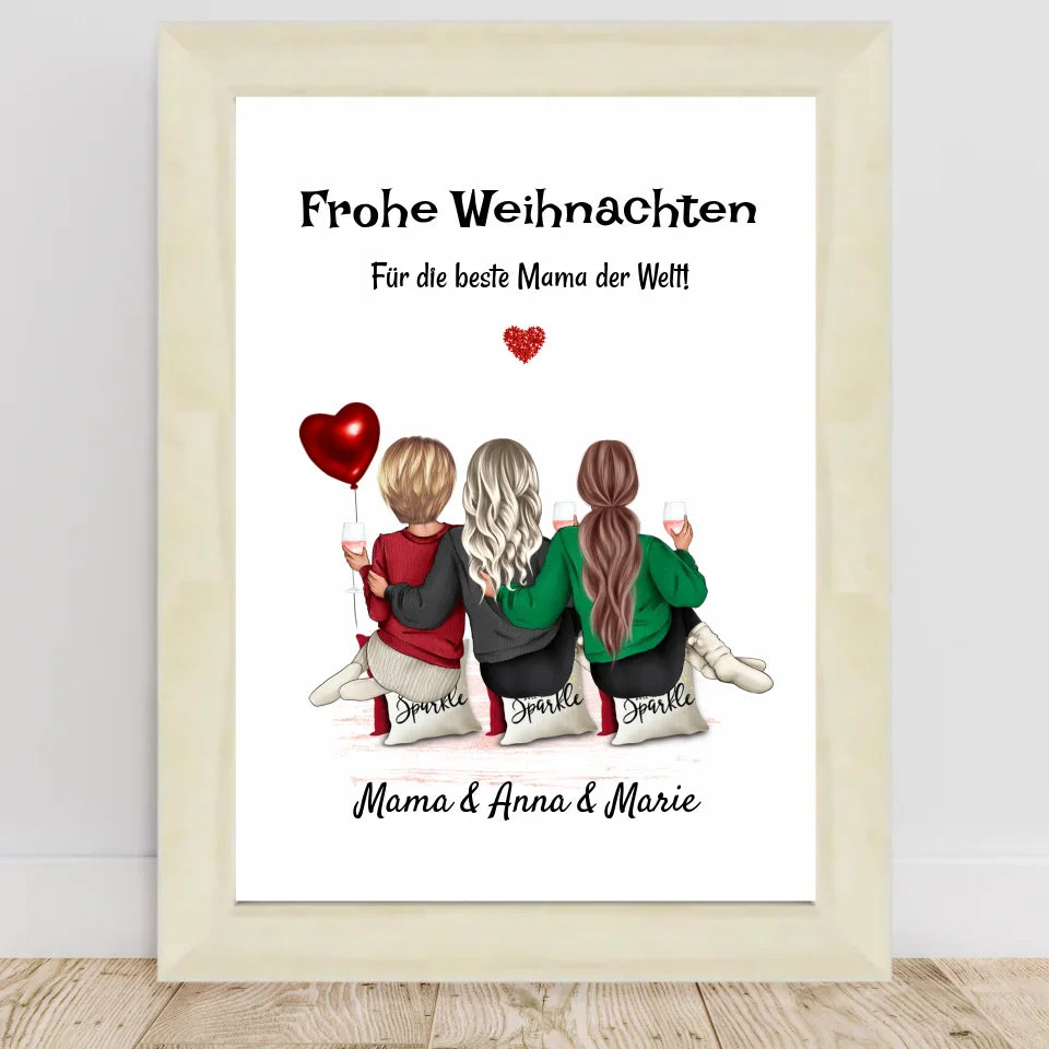 Poster mit Rahmen Hellholz 1