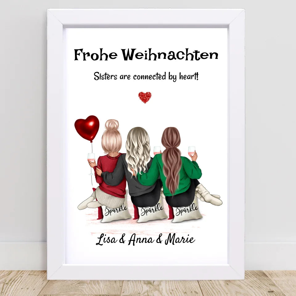 Poster mit Rahmen Weiß 2