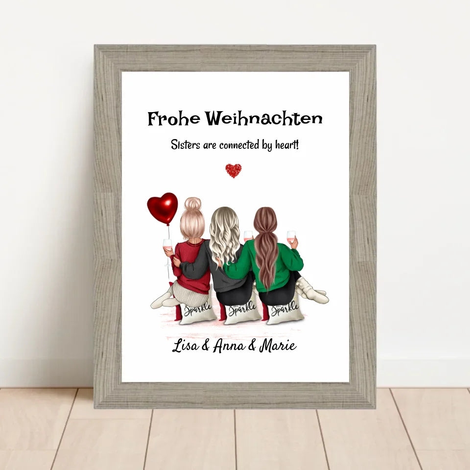Poster mit Rahmen Beige 1