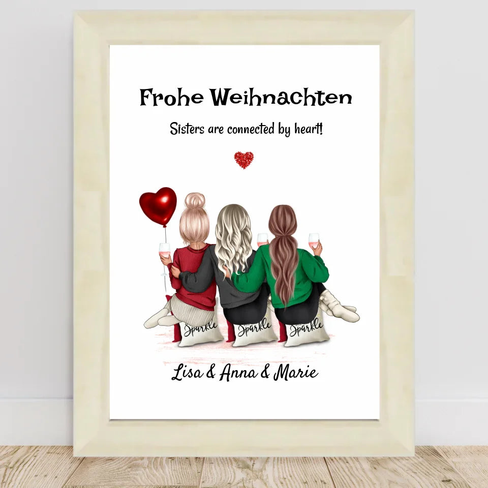 Poster mit Rahmen Hellholz 1