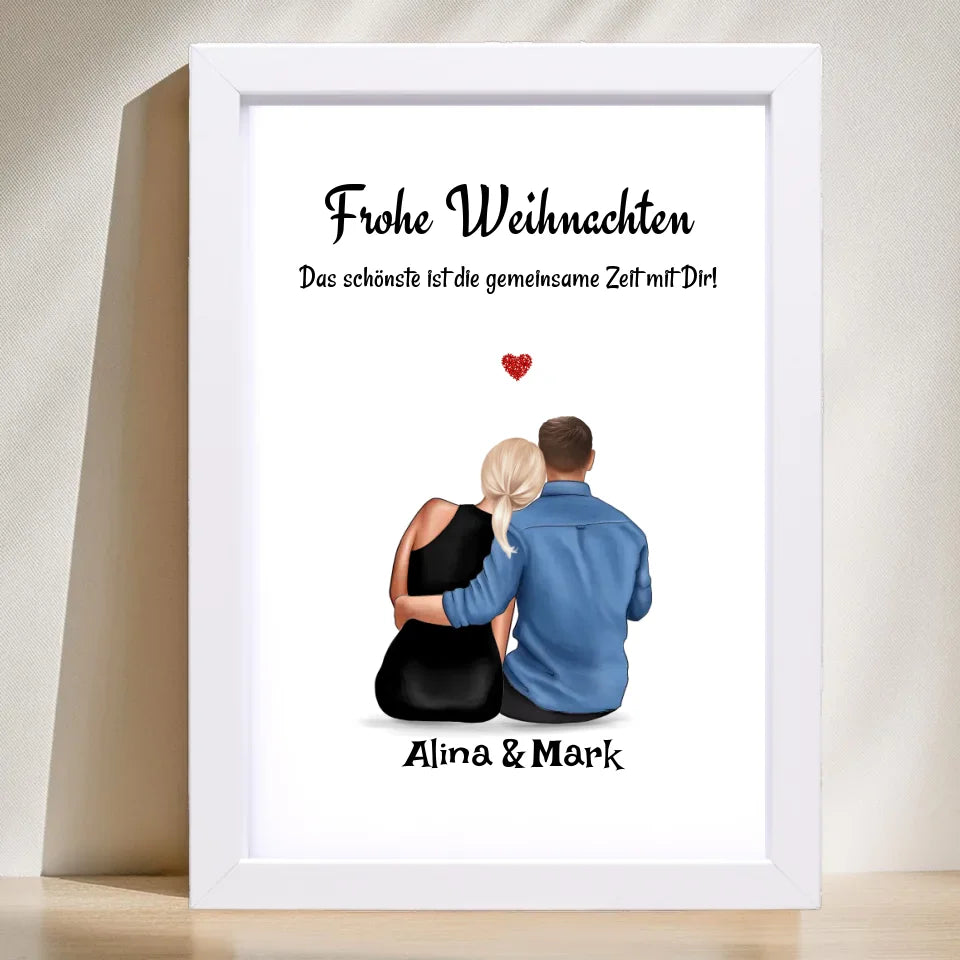 Poster mit Rahmen Weiß 1