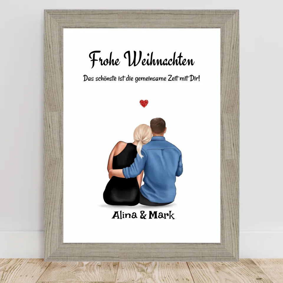 Poster mit Rahmen Beige 2