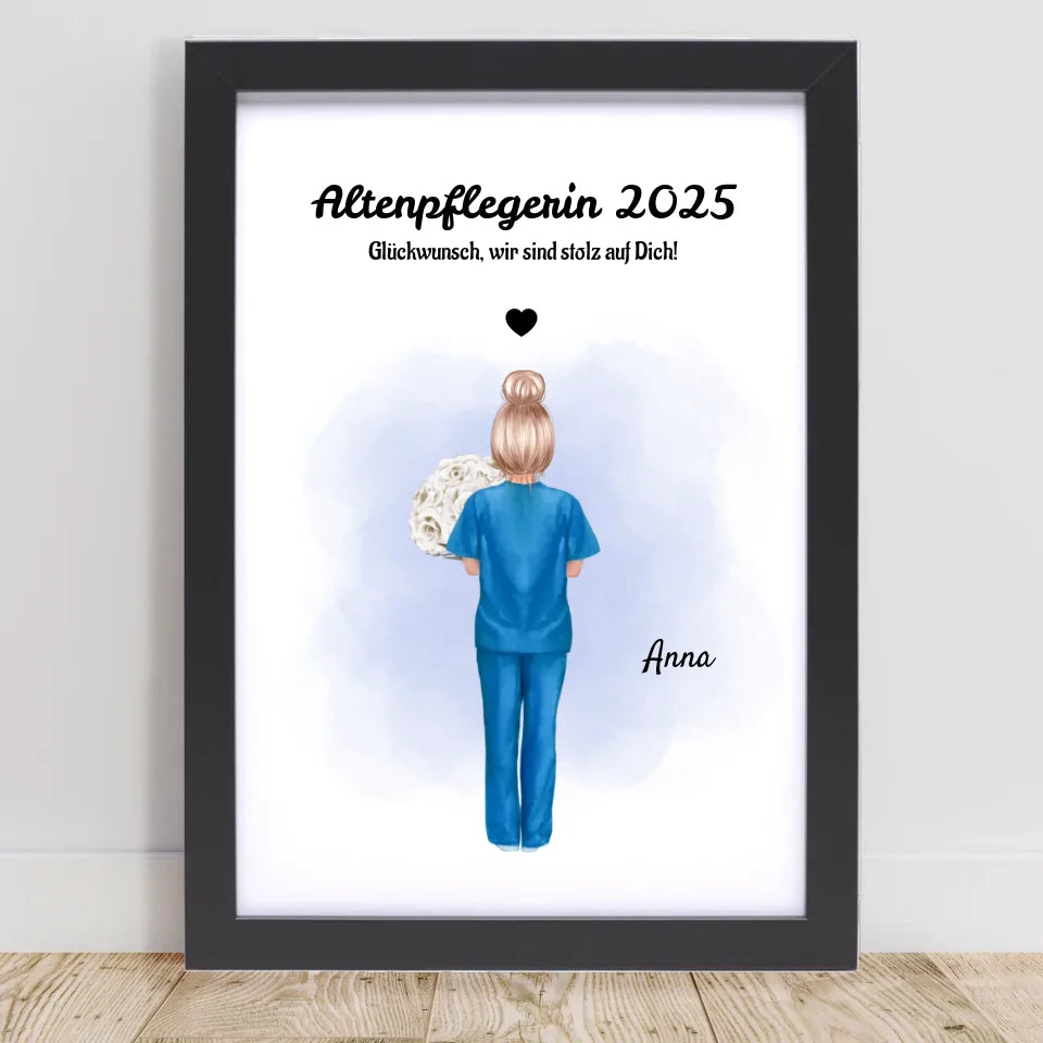 Poster mit Rahmen Schwarz 1