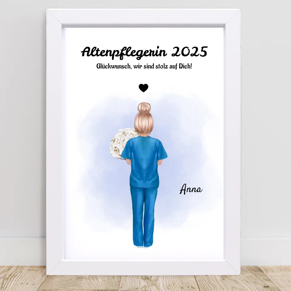 Poster mit Rahmen Weiß 2