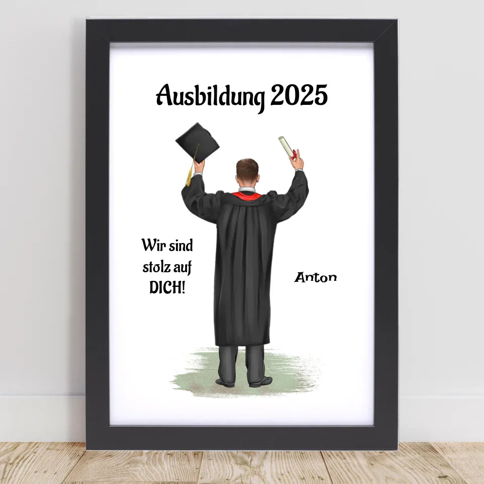 Poster mit Rahmen Schwarz 1
