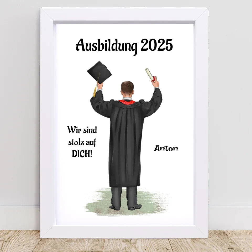 Poster mit Rahmen Weiß 2