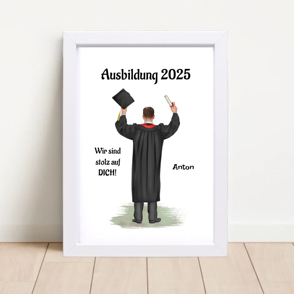 Poster mit Rahmen Weiß