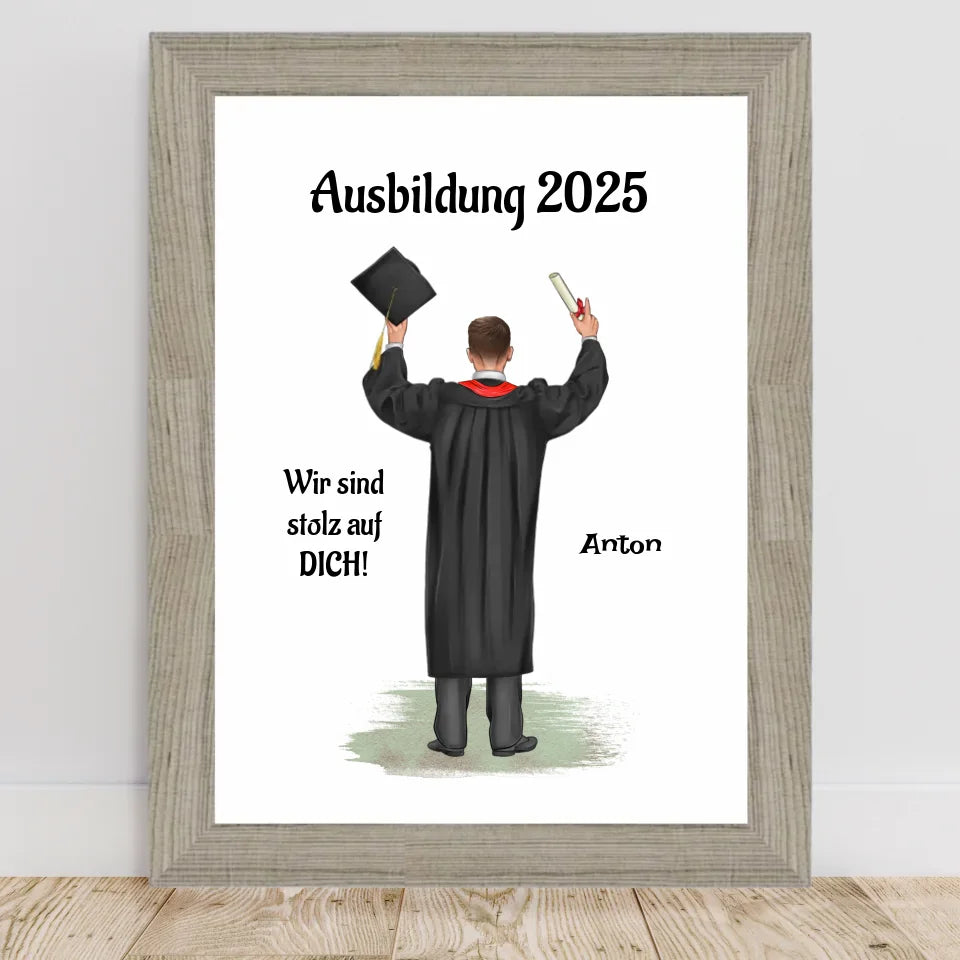 Poster mit Rahmen Beige 2
