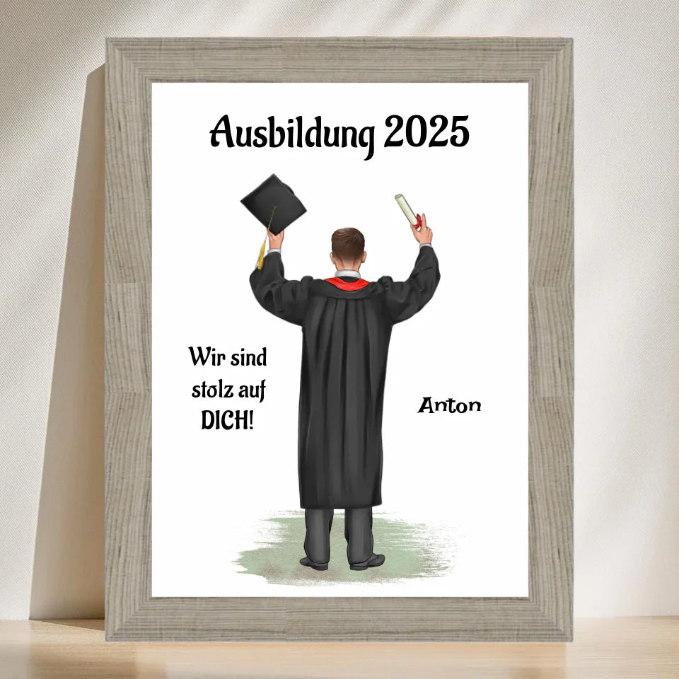 Poster mit Rahmen Beige 3