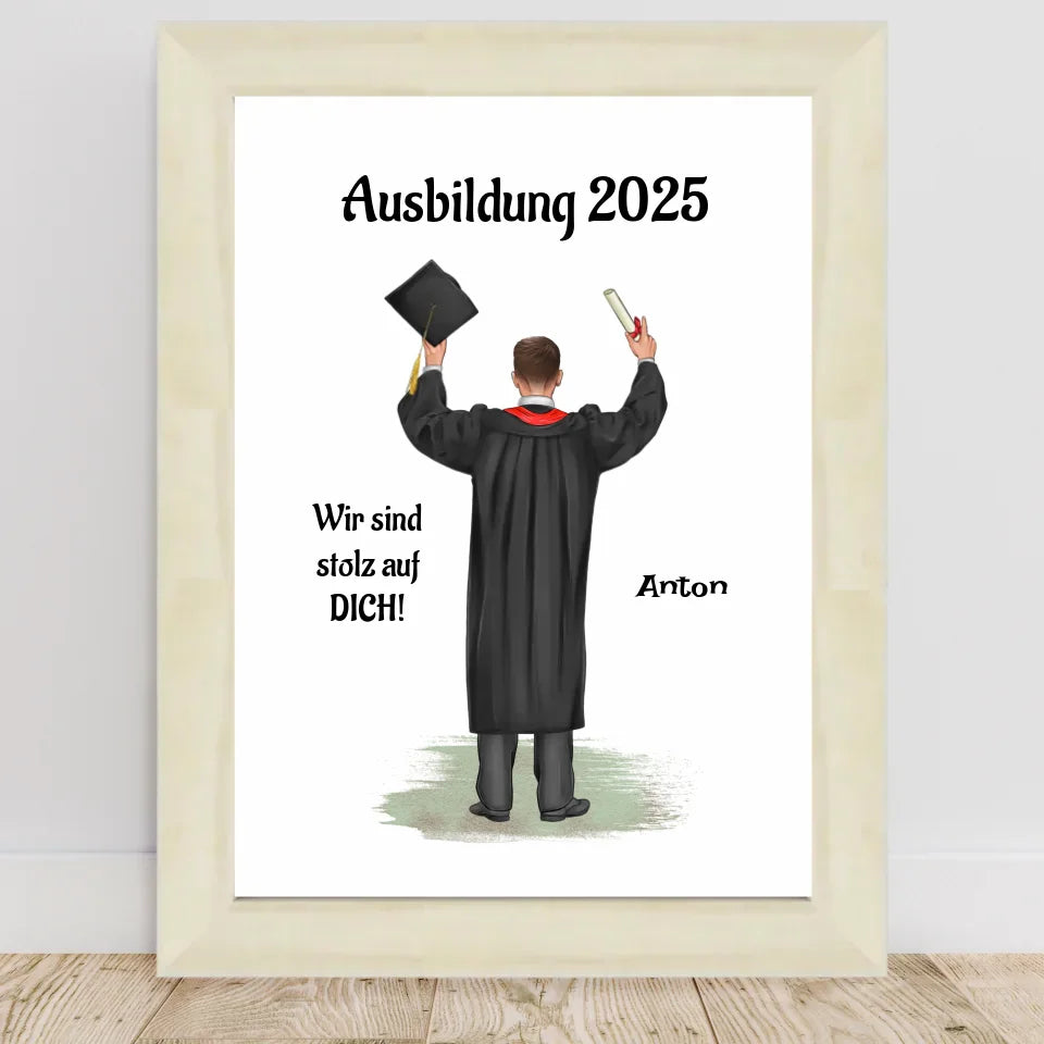 Poster mit Rahmen Hellholz 1