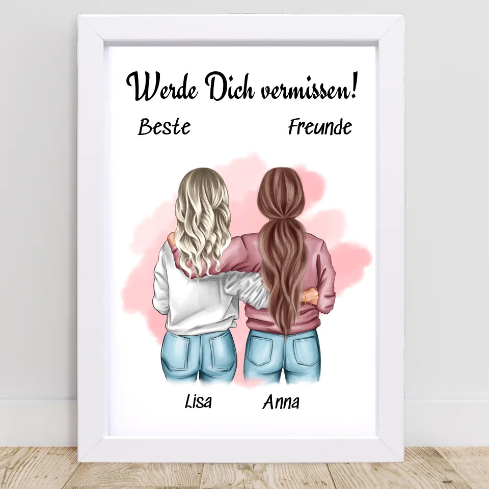 Poster mit Rahmen Weiß 2