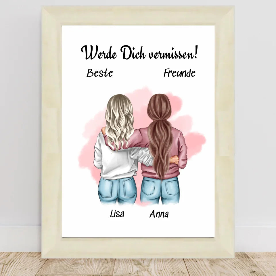 Poster mit Rahmen Hellholz 1