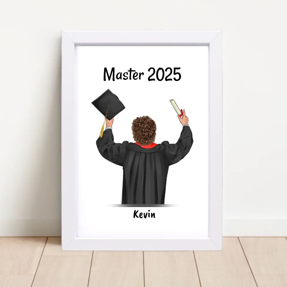 Poster mit Rahmen Weiß