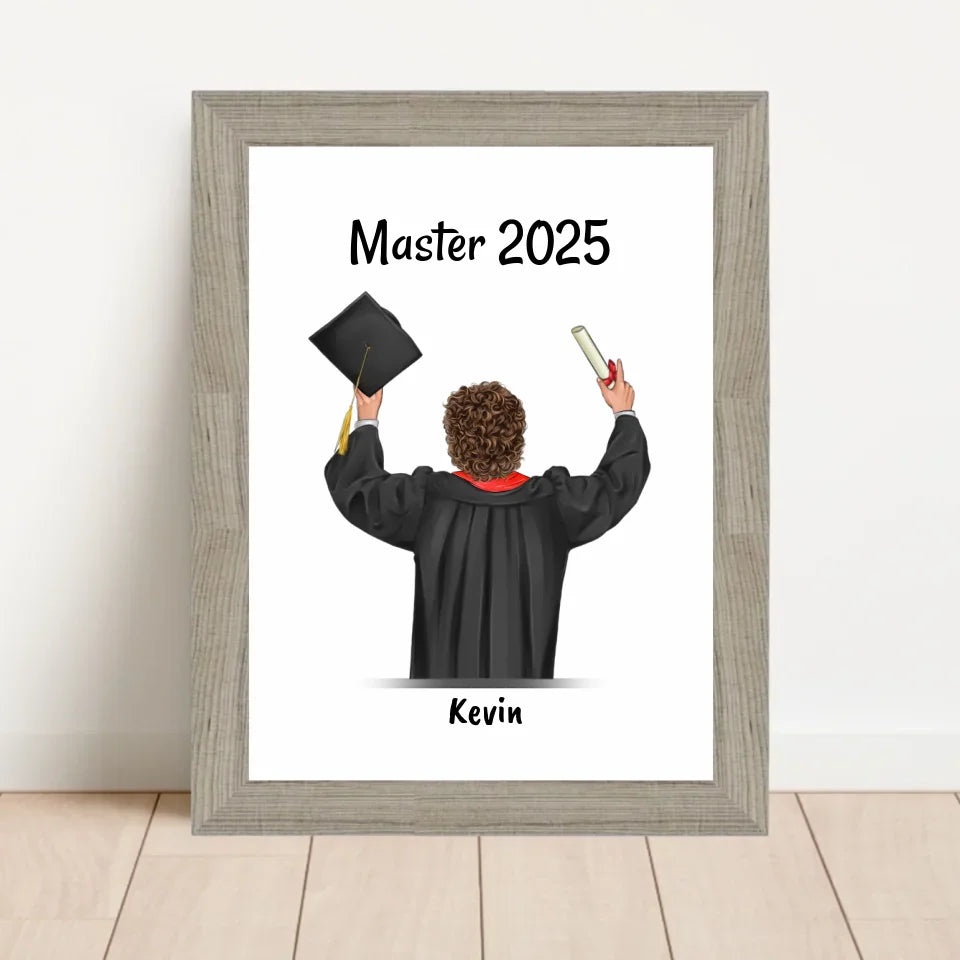 Poster mit Rahmen Beige 1