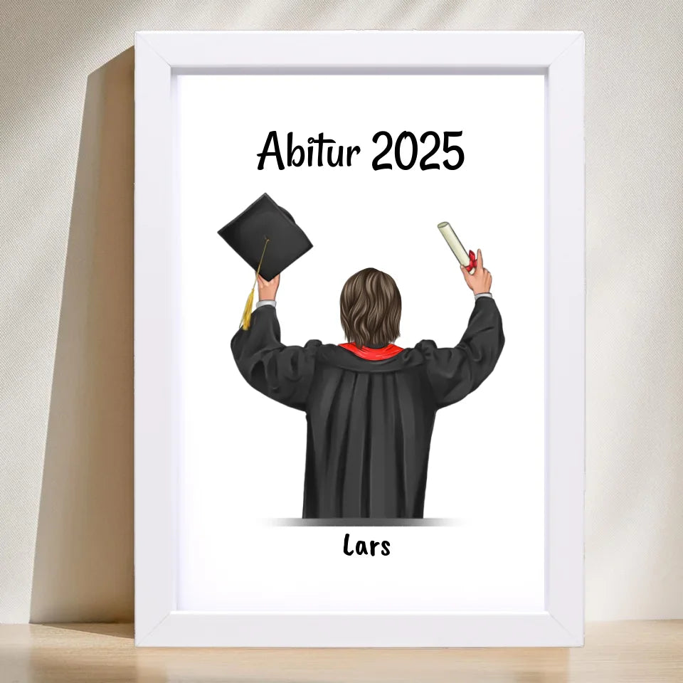 Poster mit Rahmen Weiß 1