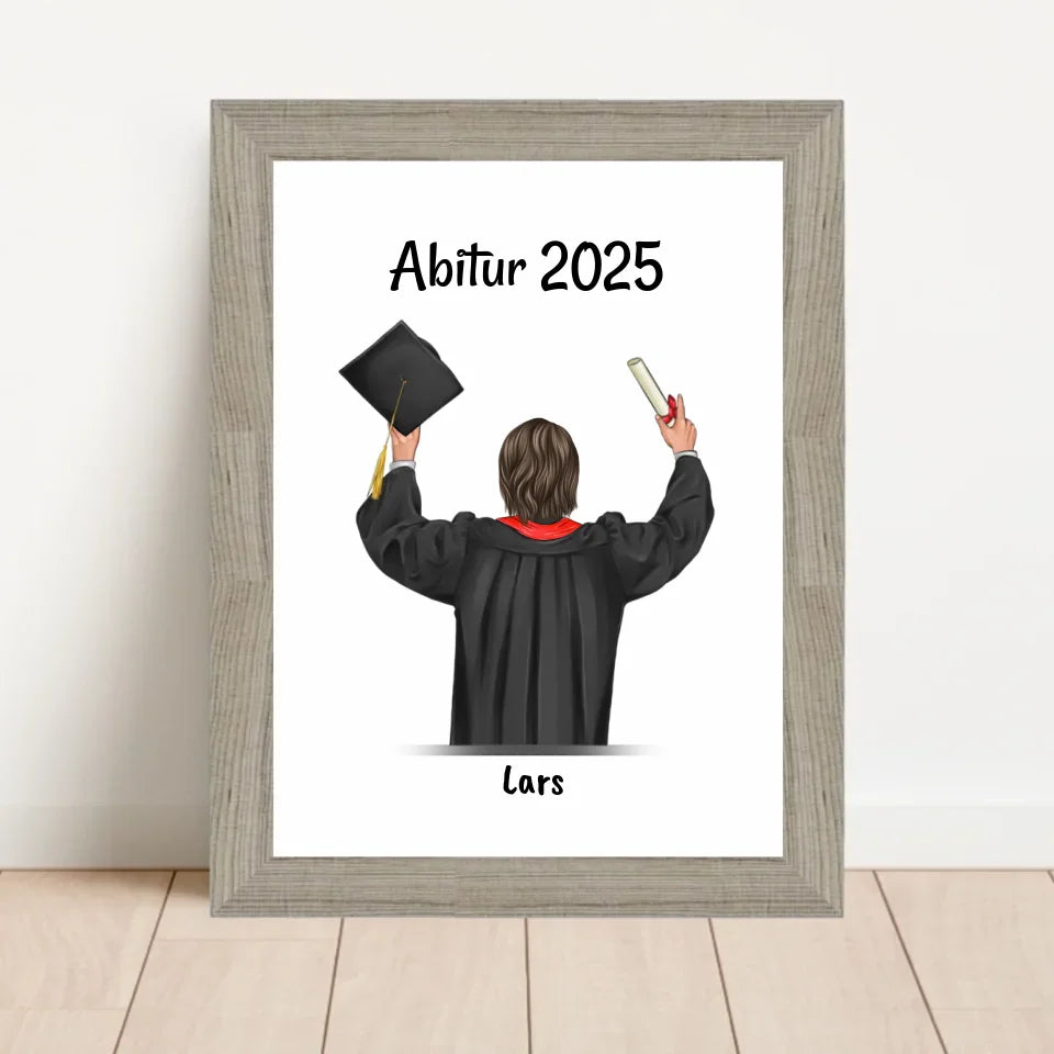 Poster mit Rahmen Beige 1