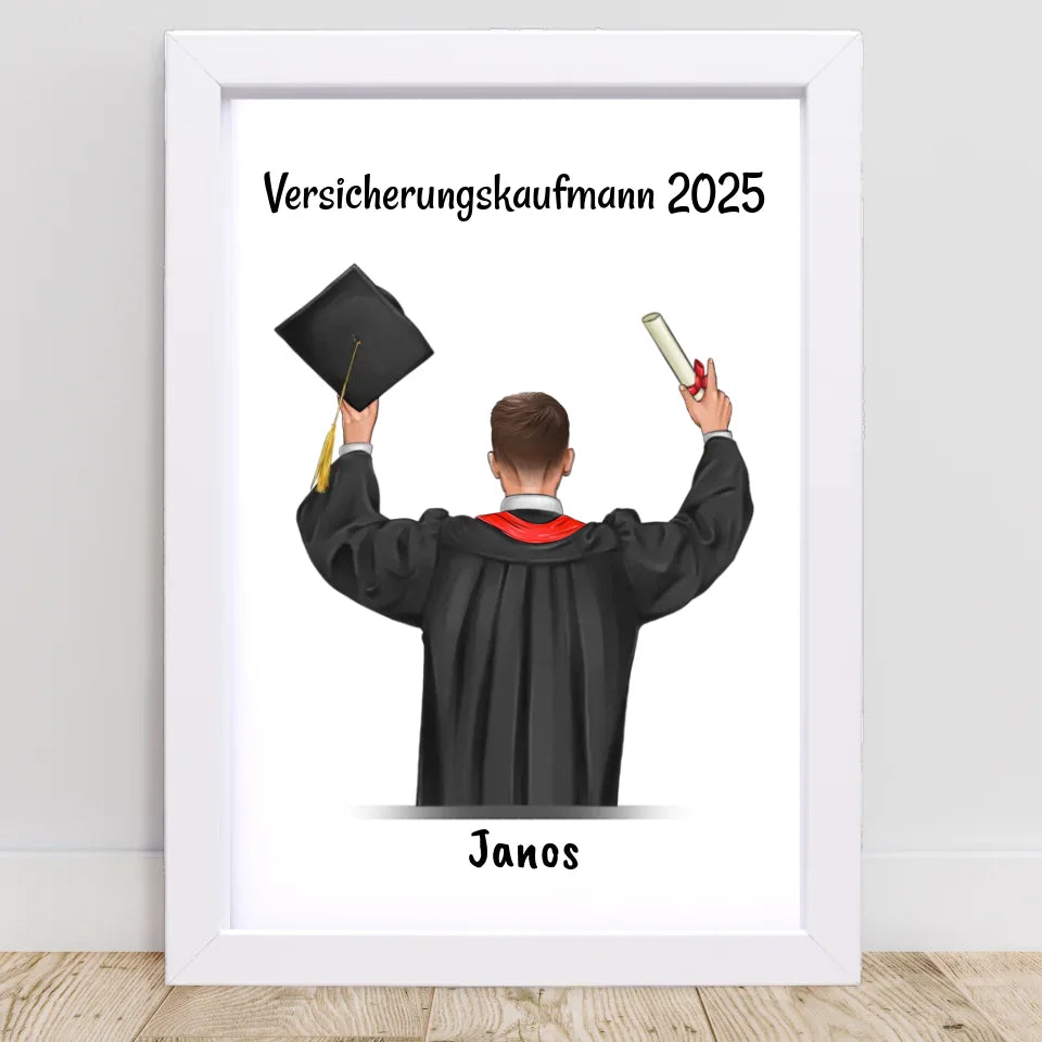 Poster mit Rahmen Weiß 2