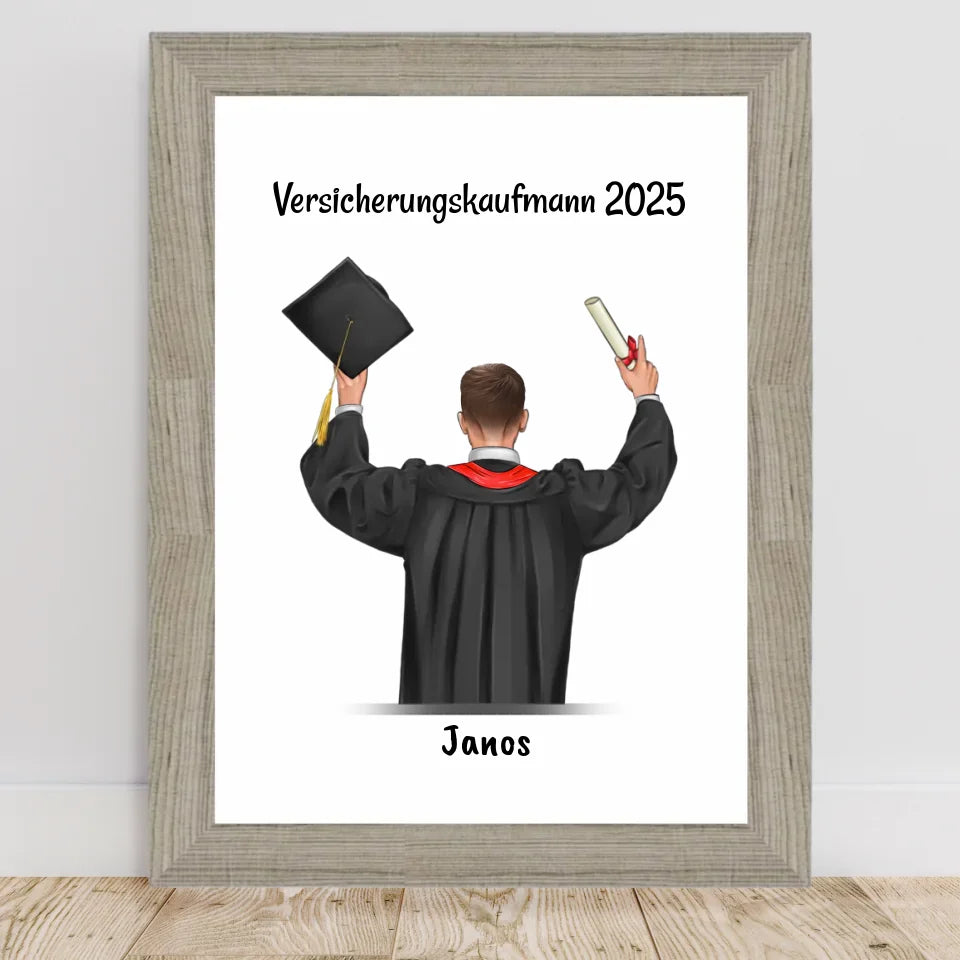 Poster mit Rahmen Beige 2